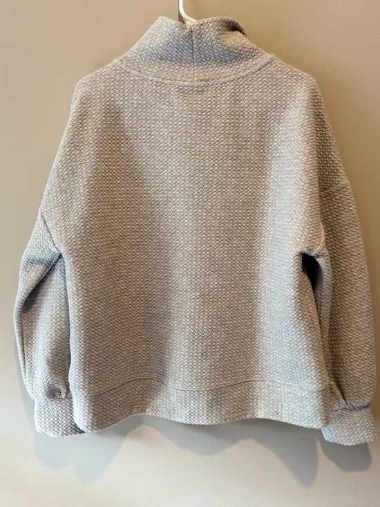 CALIA by Carrie Underwood L Large Gray Cloud Textured Mock Neck Sweatshirt - Picture 3 of 5